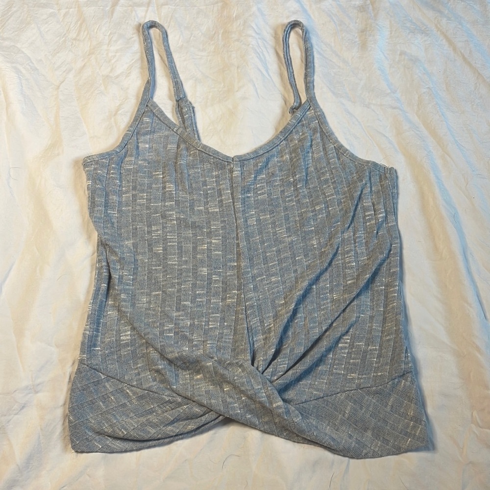 Baby Blue Cross over Tank Top